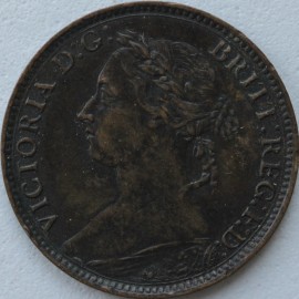 FARTHINGS 1881  VICTORIA 3 BERRIES F545 GVF