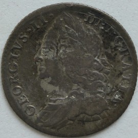 SIXPENCES 1757  GEORGE II  GF