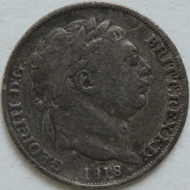 SIXPENCES 1818  GEORGE III  GF