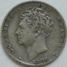 SIXPENCES 1826  GEORGE IV BARE HEAD GF