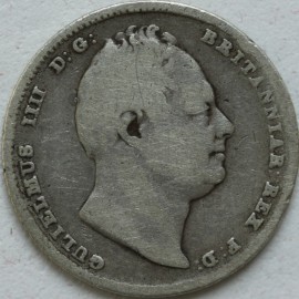 SIXPENCES 1834  WILLIAM IV LARGE DATE SCARCE F