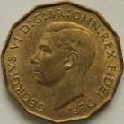 THREEPENCES BRASS 1951  GEORGE VI VERY SCARCE UNC LUS