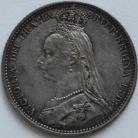 SIXPENCES 1887  VICTORIA JUBILEE HEAD 2ND TYPE GVF