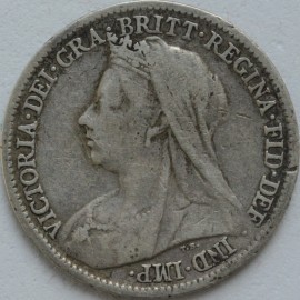 SIXPENCES 1901  VICTORIA  GF