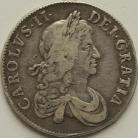 CROWNS 1668  CHARLES II 2ND BUST VICESIMO NVF