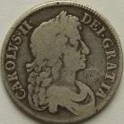 CROWNS 1676  CHARLES II 3RD BUST OCTAVO F