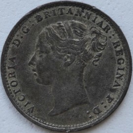 THREEPENCES SILVER 1886  VICTORIA  GVF