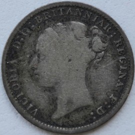 THREEPENCES SILVER 1886  VICTORIA  GF