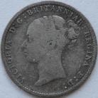 THREEPENCES SILVER 1887  VICTORIA YOUNG HEAD SCARCE GF