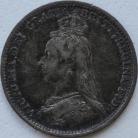 THREEPENCES SILVER 1887  VICTORIA JUBILEE HEAD GVF