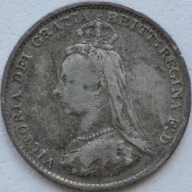 THREEPENCES SILVER 1888  VICTORIA  GF