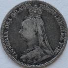 THREEPENCES SILVER 1890  VICTORIA NVF