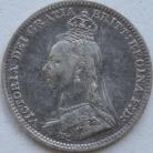 THREEPENCES SILVER 1891  VICTORIA GVF