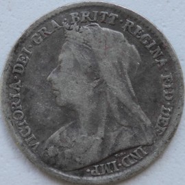 THREEPENCES SILVER 1894  VICTORIA VERY SCARCE GF