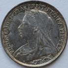 THREEPENCES SILVER 1895  VICTORIA GEF