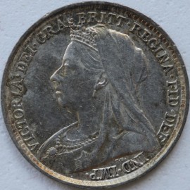 THREEPENCES SILVER 1895  VICTORIA  GEF