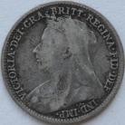 THREEPENCES SILVER 1895  VICTORIA GF