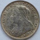 THREEPENCES SILVER 1897  VICTORIA GEF