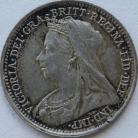 THREEPENCES SILVER 1897  VICTORIA GVF