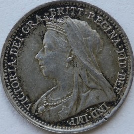 THREEPENCES SILVER 1897  VICTORIA  GVF