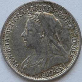 THREEPENCES SILVER 1898  VICTORIA  NVF