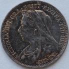 THREEPENCES SILVER 1899  VICTORIA NEF