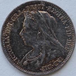 THREEPENCES SILVER 1899  VICTORIA  NEF