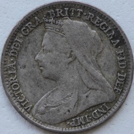 THREEPENCES SILVER 1899  VICTORIA  GF