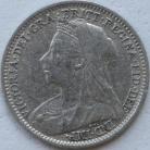 THREEPENCES SILVER 1900  VICTORIA GVF