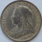 THREEPENCES SILVER 1901  VICTORIA GEF