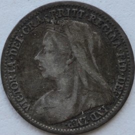 THREEPENCES SILVER 1901  VICTORIA  GF