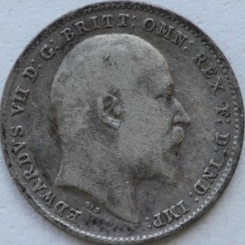 THREEPENCES SILVER 1903  EDWARD VII  GF