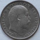 THREEPENCES SILVER 1906  EDWARD VII NVF