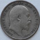 THREEPENCES SILVER 1907  EDWARD VII GF