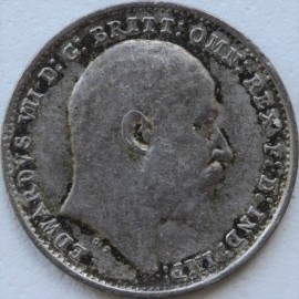 THREEPENCES SILVER 1909  EDWARD VII  NEF