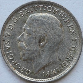 THREEPENCES SILVER 1917  GEORGE V  GEF