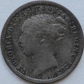 THREEPENCES SILVER 1873  VICTORIA  GF