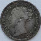 THREEPENCES SILVER 1875  VICTORIA GF