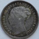 THREEPENCES SILVER 1877  VICTORIA NVF