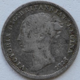 THREEPENCES SILVER 1879  VICTORIA  GF