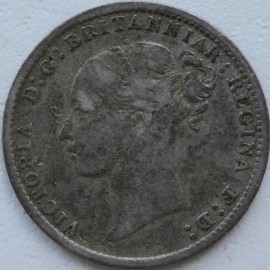 THREEPENCES SILVER 1883  VICTORIA  NVF