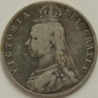 HALF CROWNS 1891  VICTORIA F