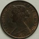 HALFPENCE 1870  VICTORIA SCARCE GEF