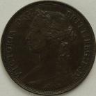 HALFPENCE 1877  VICTORIA GVF