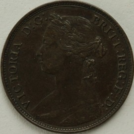 HALFPENCE 1877  VICTORIA  GVF