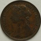 HALFPENCE 1886  VICTORIA VF