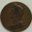 HALFPENCE 1730  GEORGE II GEOGIVS ERROR GF