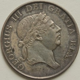 THREE SHILLINGS 1814  GEORGE III LAUREATE BUST EF