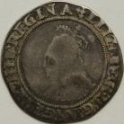 ELIZABETH I 1560 -1561 ELIZABETH I SHILLING 2ND ISSUE BUST 3B MM CROSS CROSSLET GF/NVF