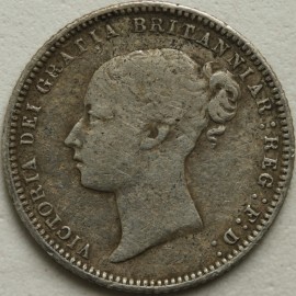 SIXPENCES 1874  VICTORIA DIE NO 31 GF